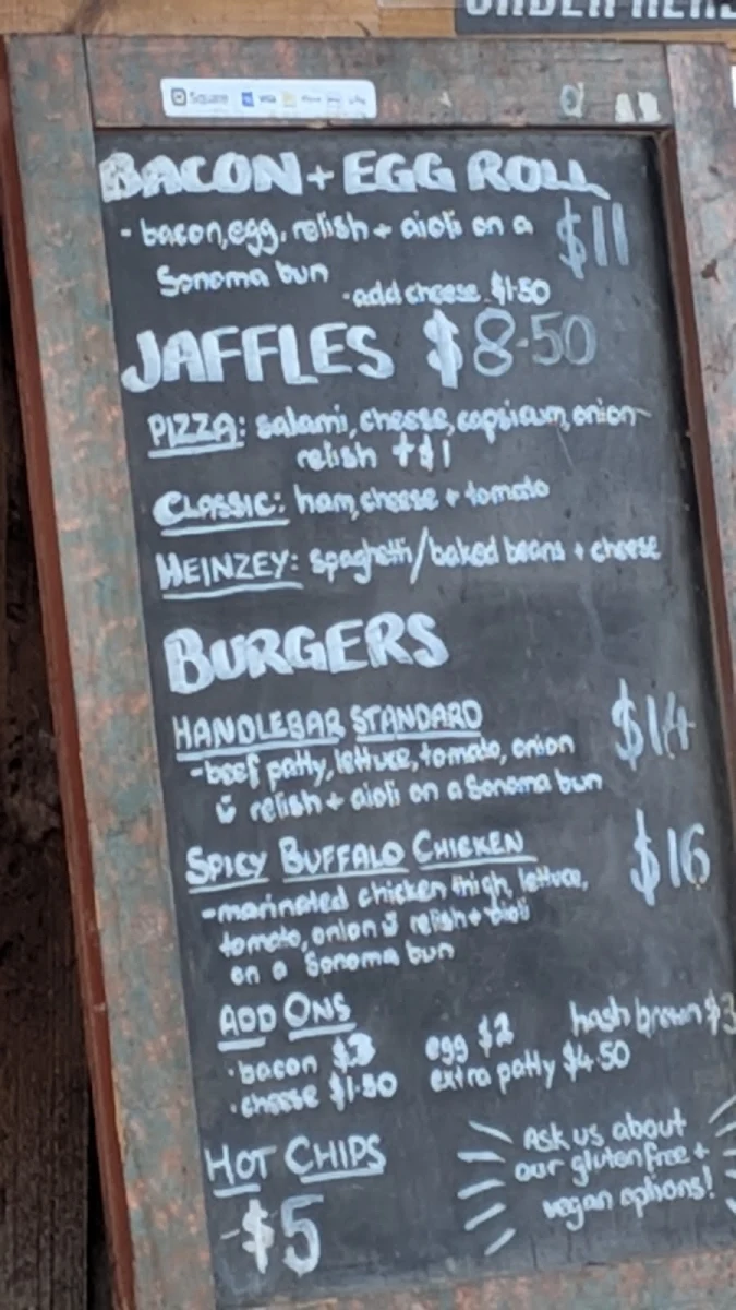 Menu, The Handlebar