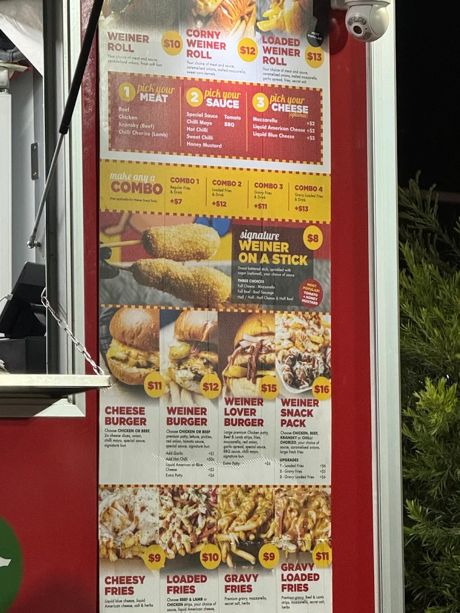 Menu, Little Weiner