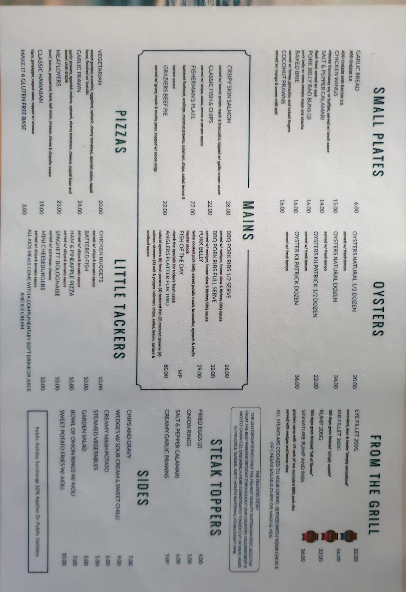Menu, Northern Grounds Sunshine Coast