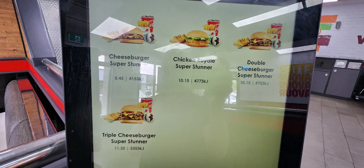 Menu, Hungry Jack's Burgers Midland