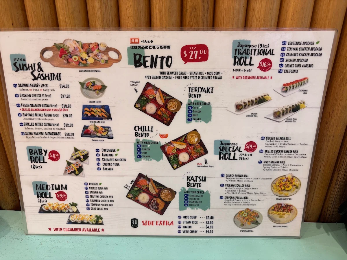 Menu, Sushi Sapporo Dulwich Hill