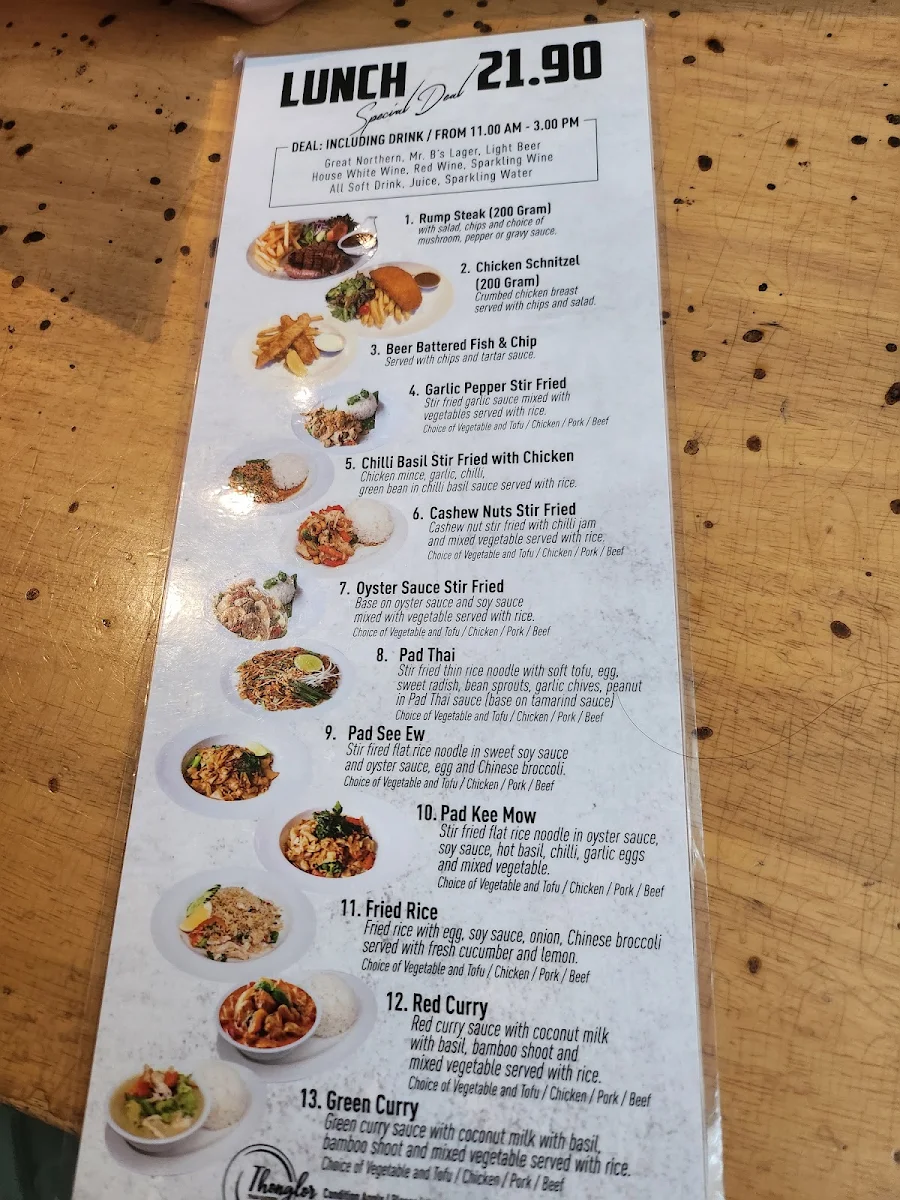 Menu, Mr B's Hotel