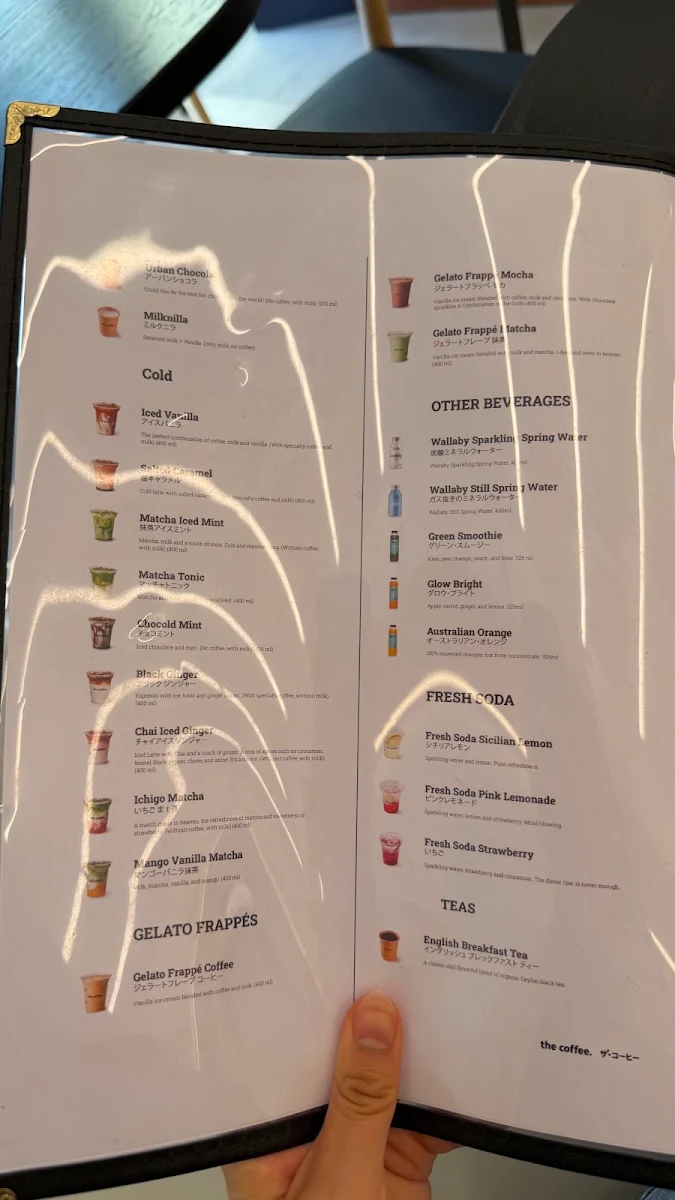 Menu, The Coffee