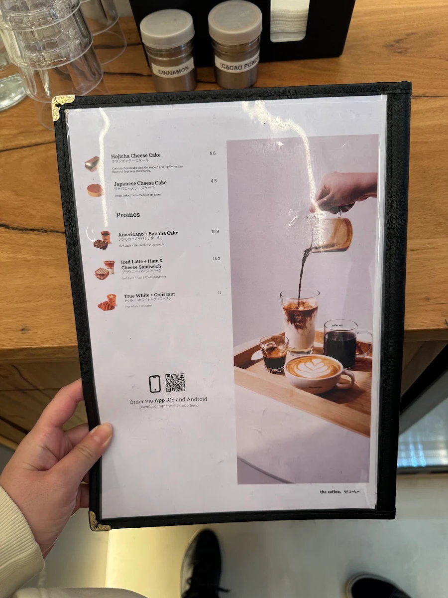 Menu, The Coffee