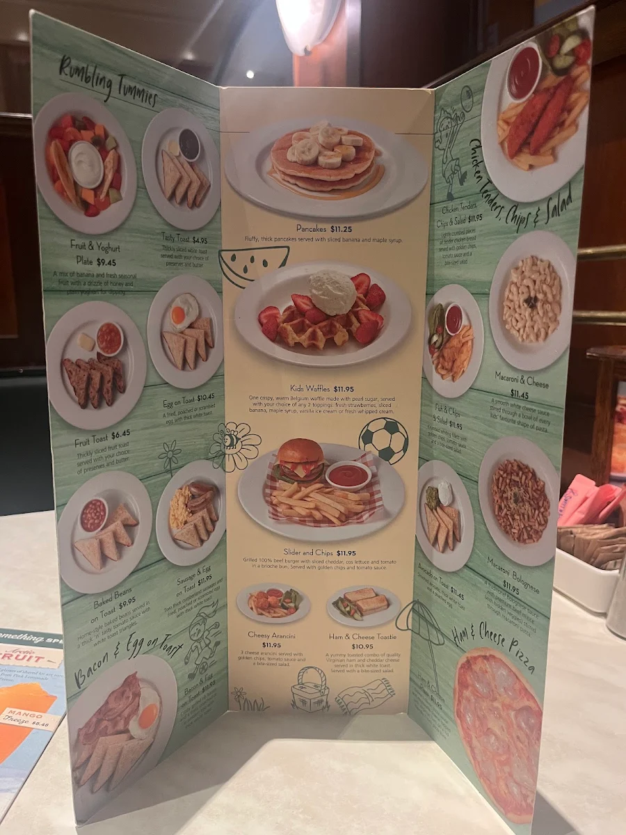Menu, Dôme Café - Forrestfield