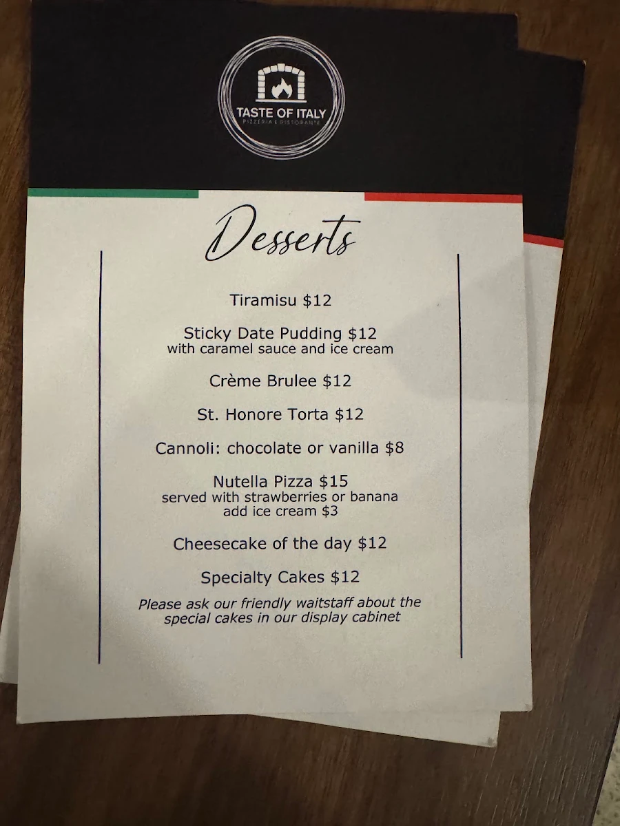 Menu, Dôme Café - Forrestfield