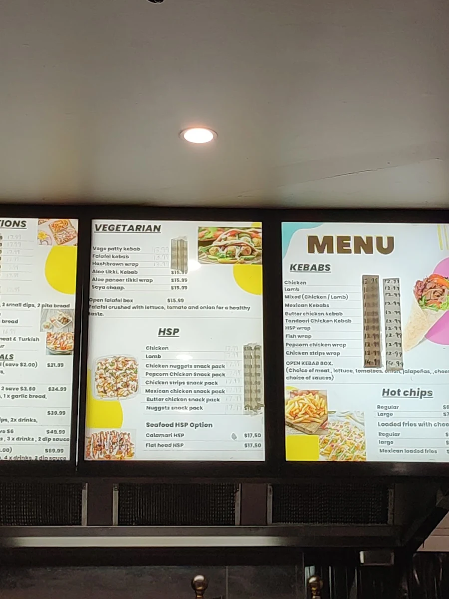 Menu, Sip N Bite Kebabs