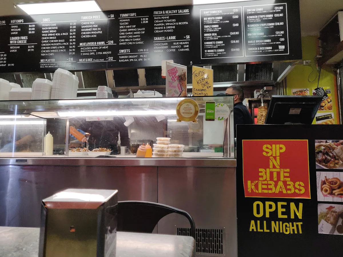 Menu, Sip N Bite Kebabs