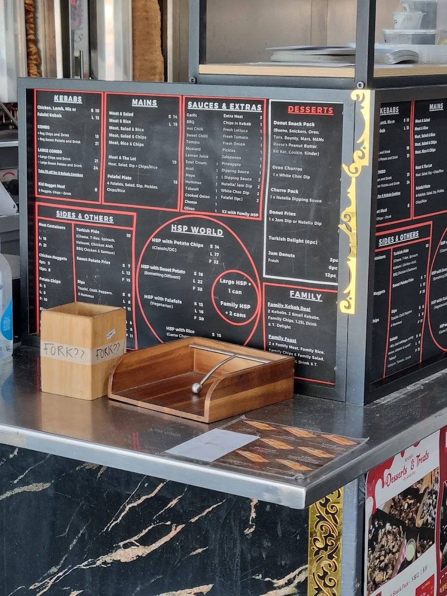 Menu, Bendigo Kebab Run