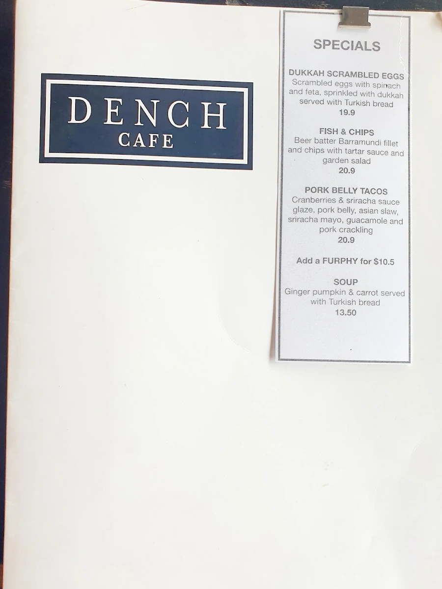 Menu, Caffè Lento