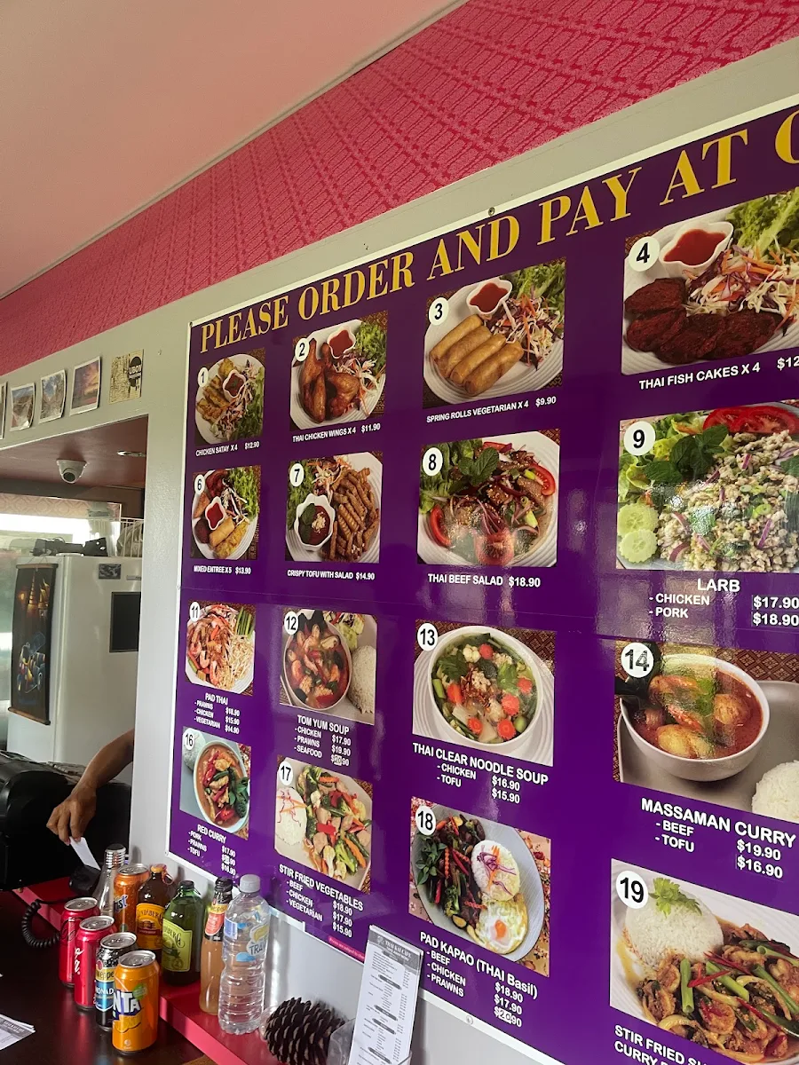 Menu, Thai Kai Cafe