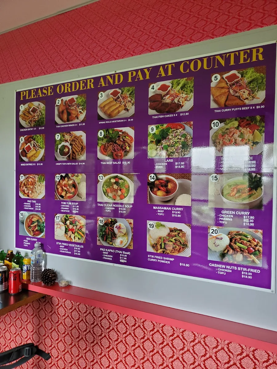 Menu, Thai Kai Cafe