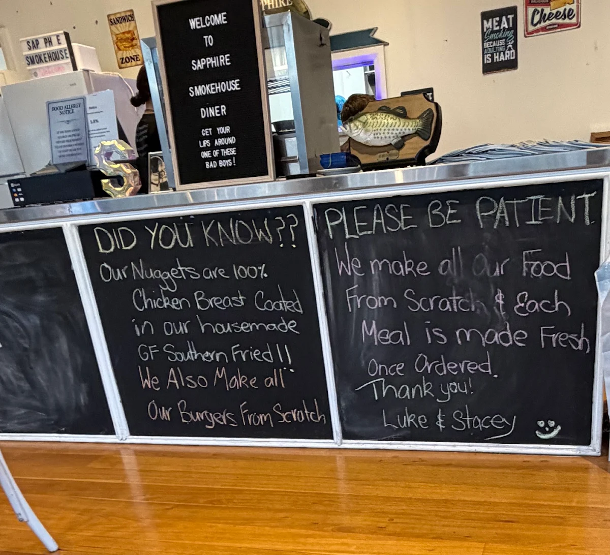 Menu, sapphire smokehouse