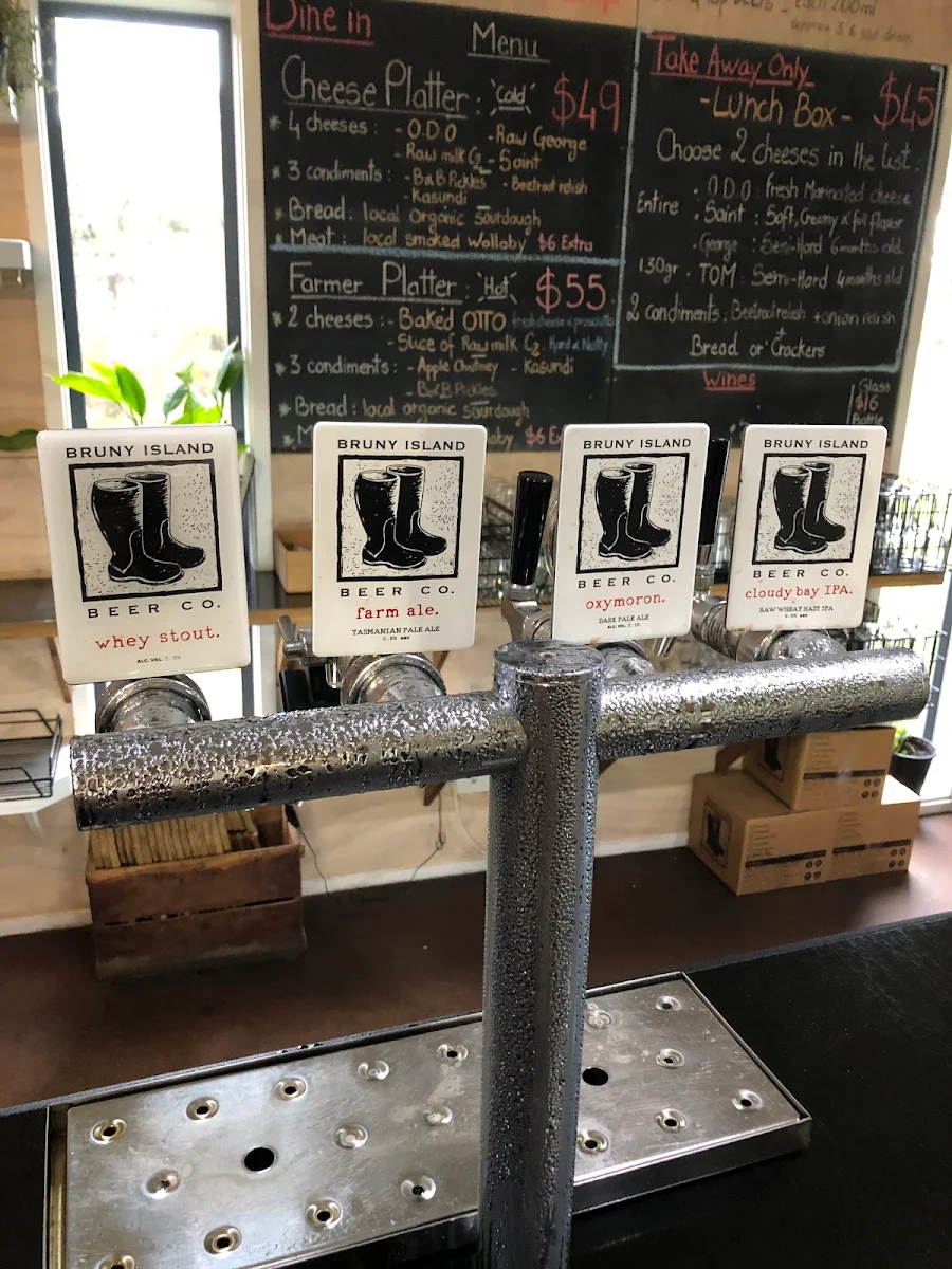 Menu, Bruny Island Beer Co