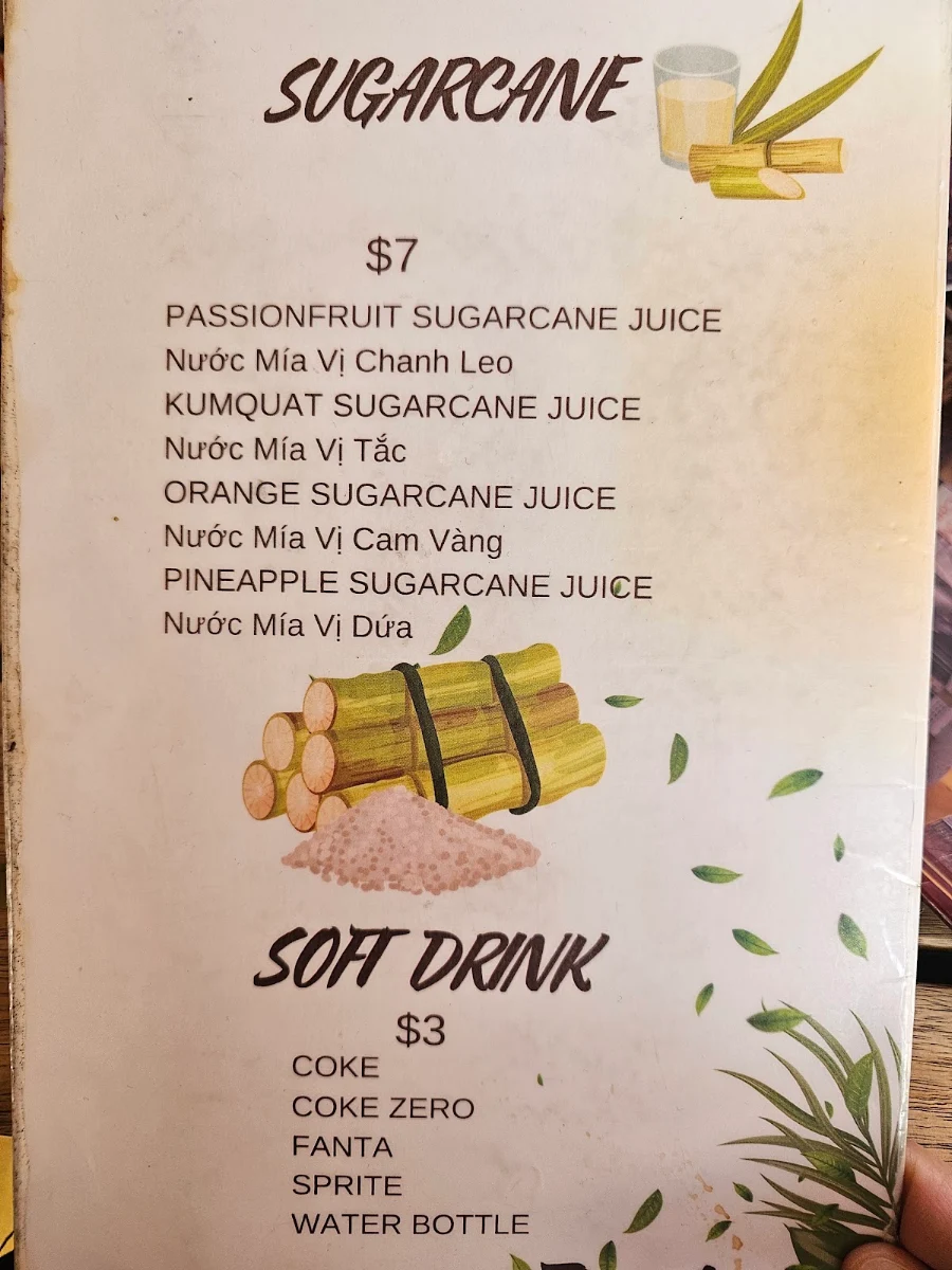 Menu, Banh Cuon Ba Oanh The Original Store Marrickville
