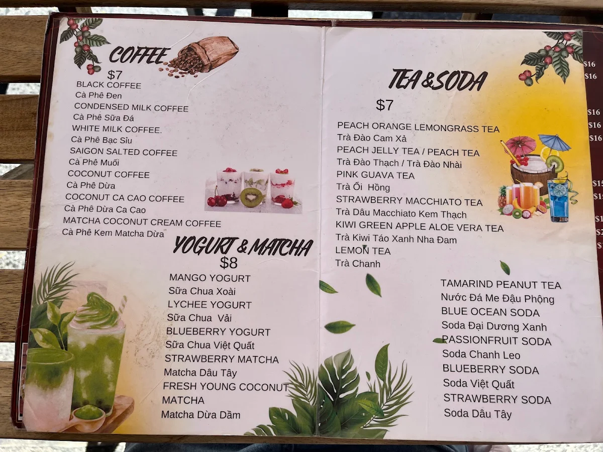 Menu, Banh Cuon Ba Oanh The Original Store Marrickville