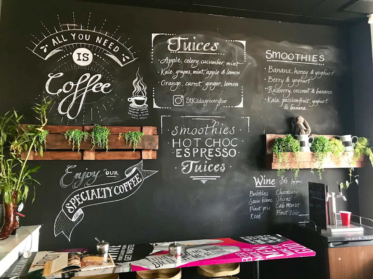 Menu, St Kilda Grocery Bar