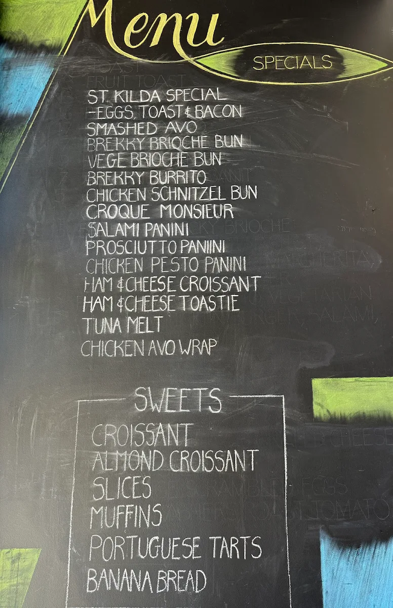 Menu, St Kilda Grocery Bar