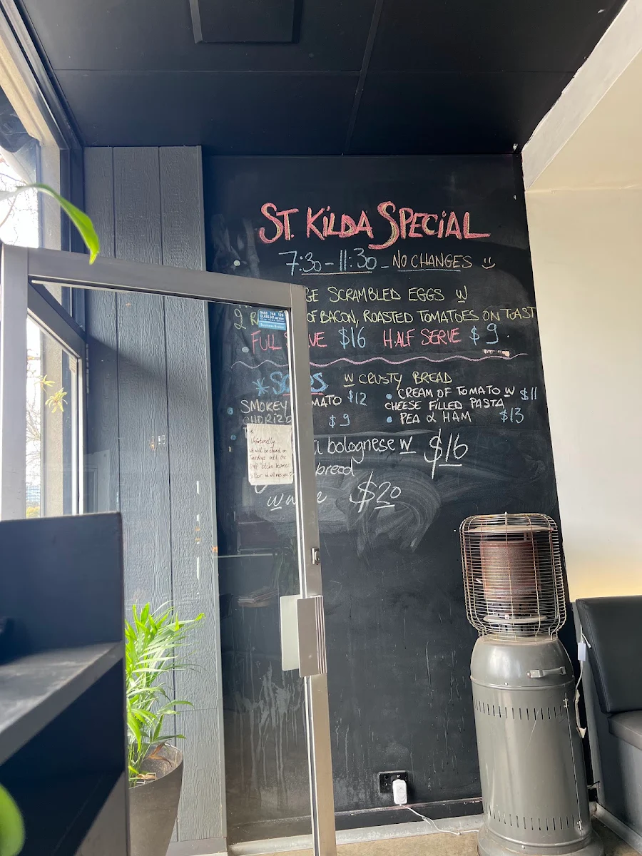 Menu, St Kilda Grocery Bar
