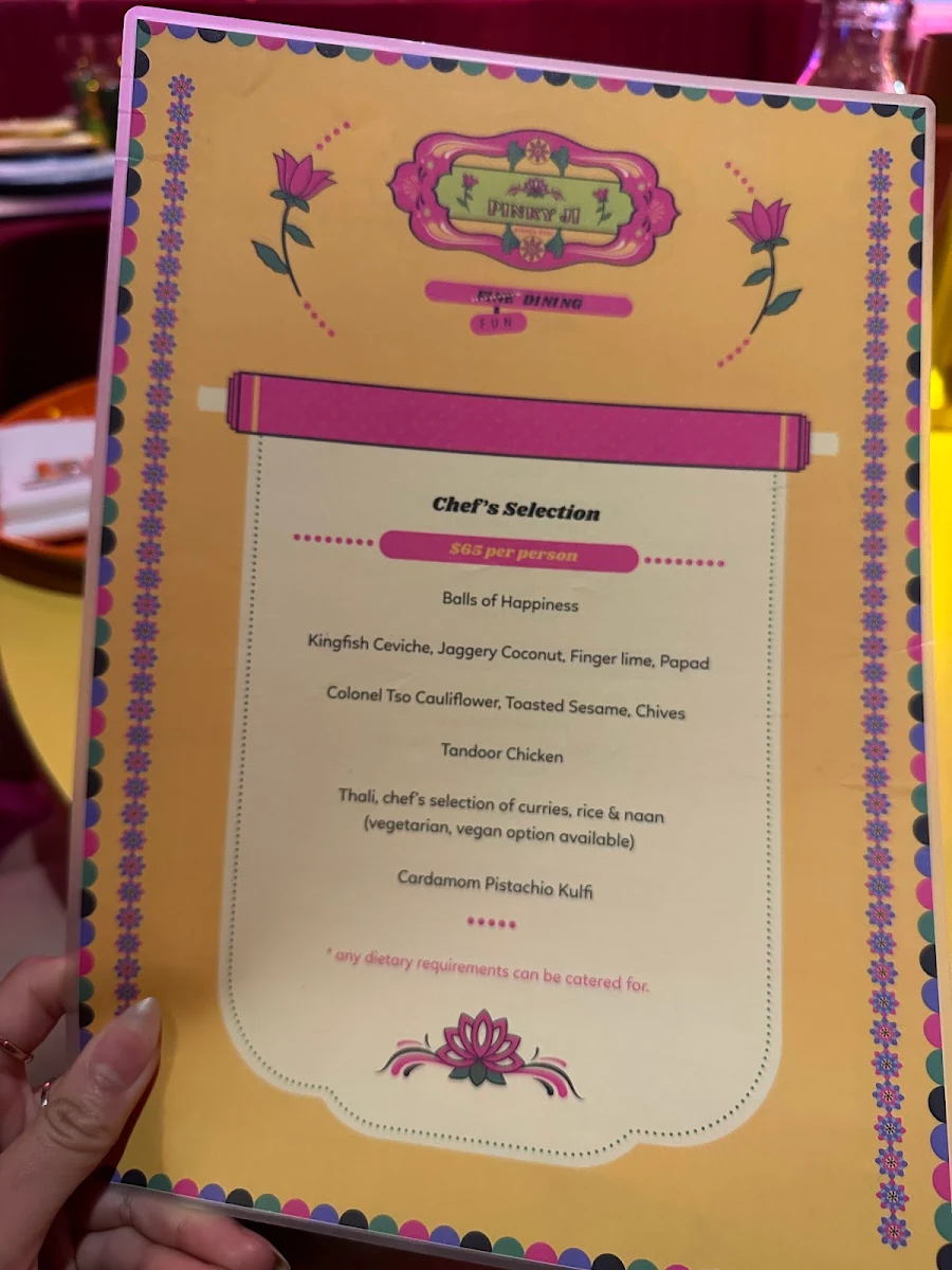 Menu, Pinky Ji