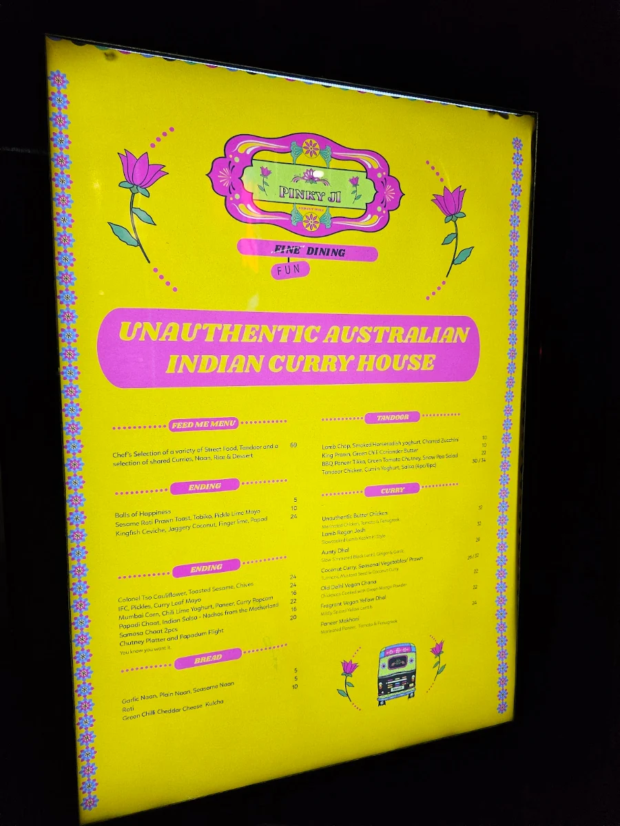 Menu, Pinky Ji