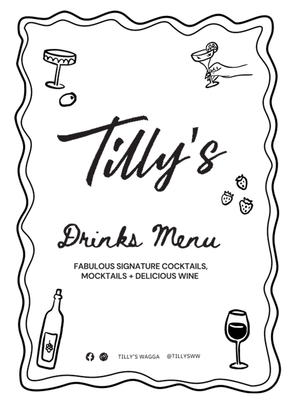 Menu, Tilly's Wagga