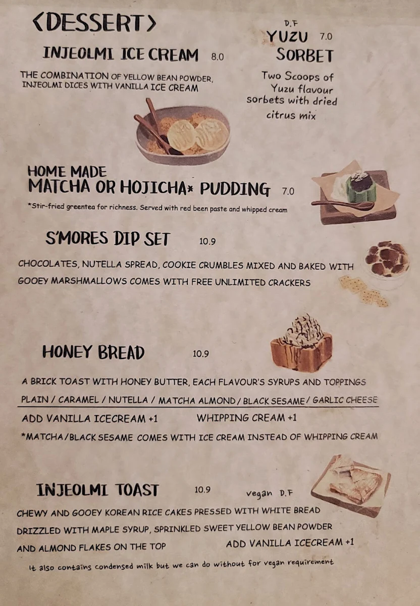 Menu, Brown Spoon Victoria Park