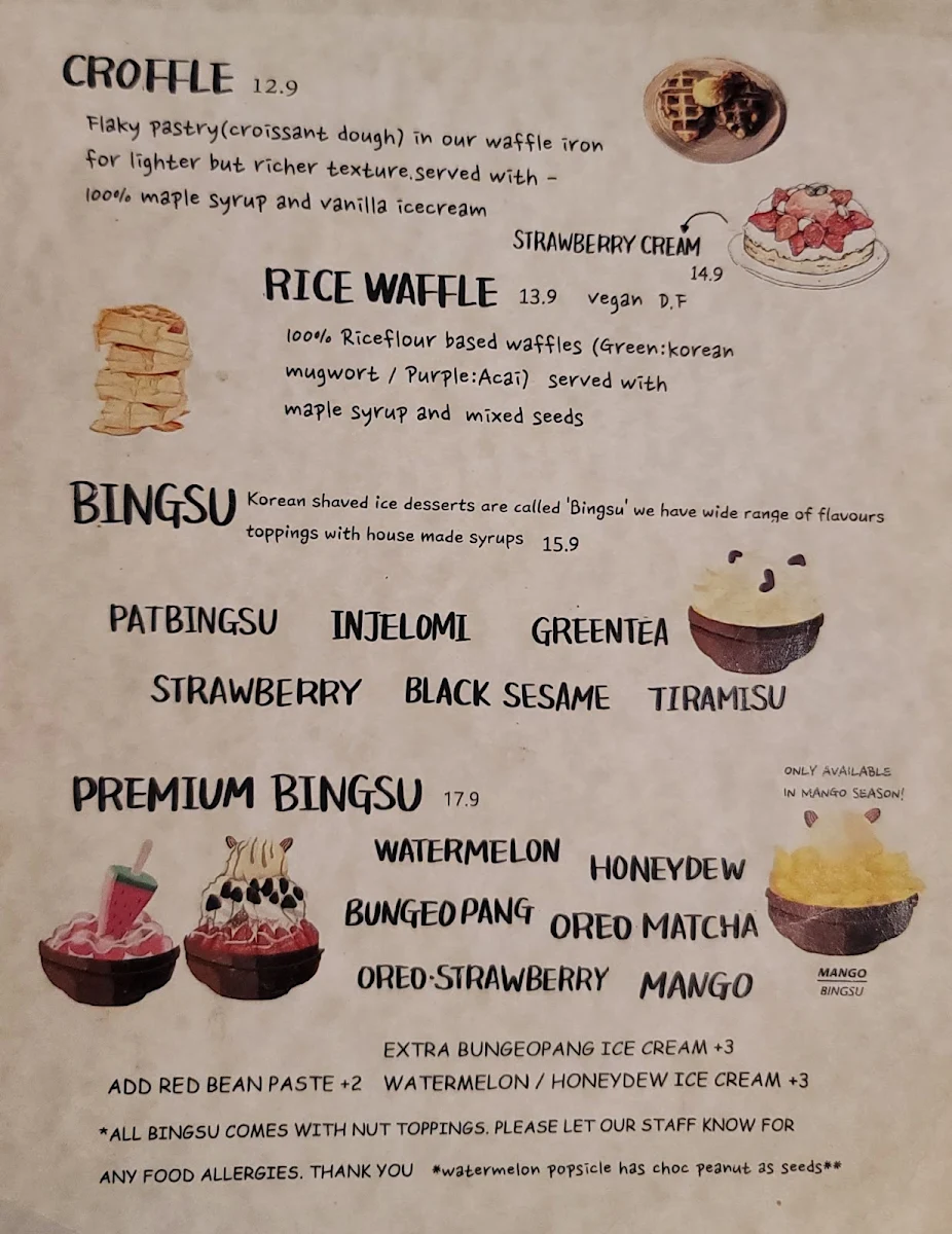 Menu, Brown Spoon Victoria Park