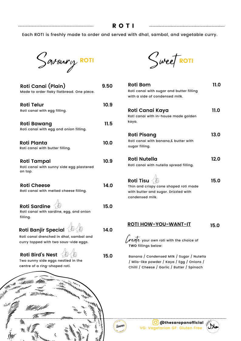 Menu, The Sarapan