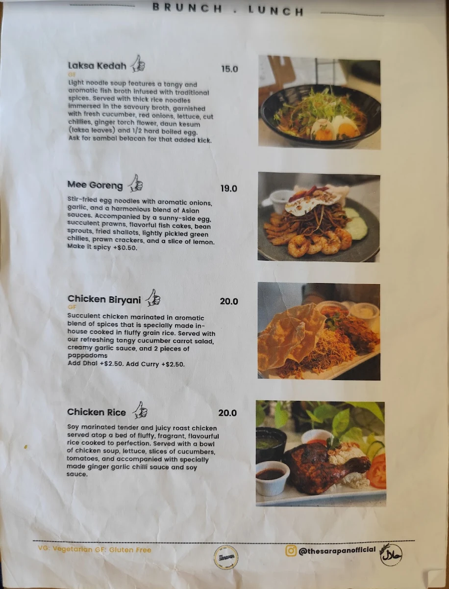 Menu, The Sarapan