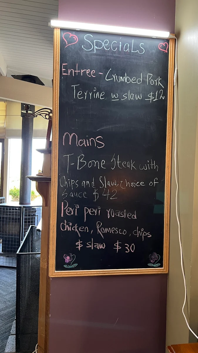 Menu, Commandants Table Restaurant