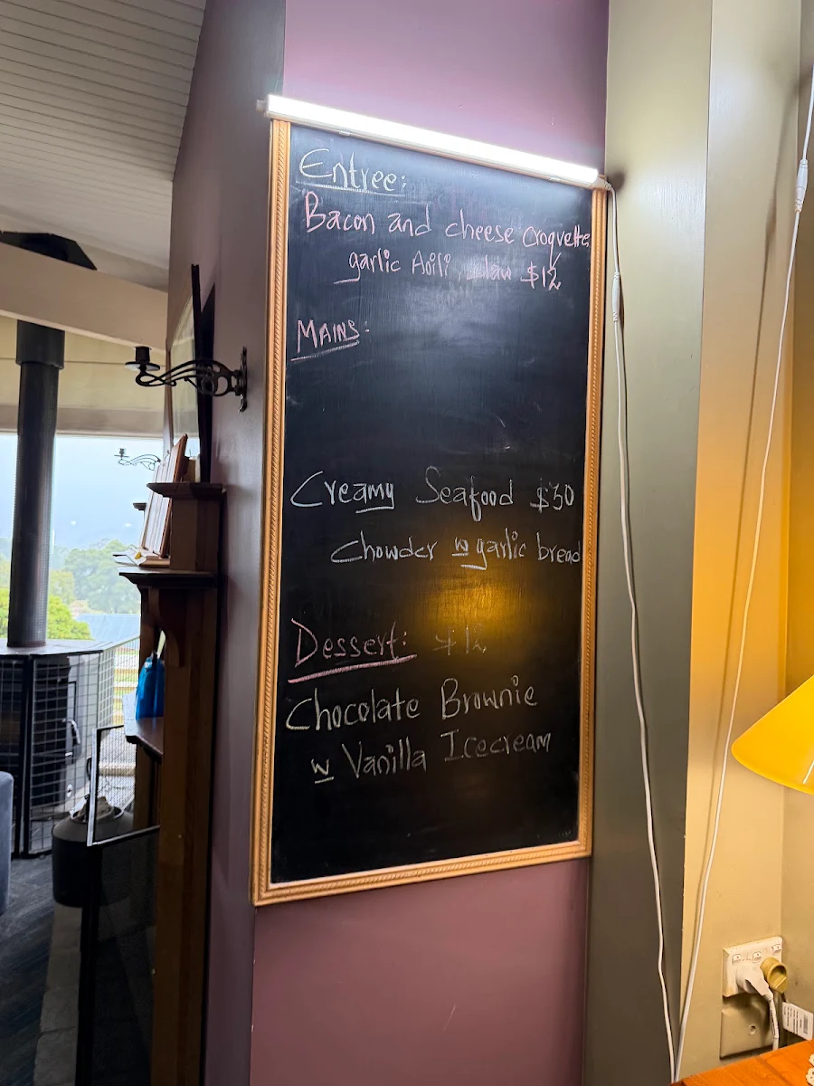 Menu, Commandants Table Restaurant