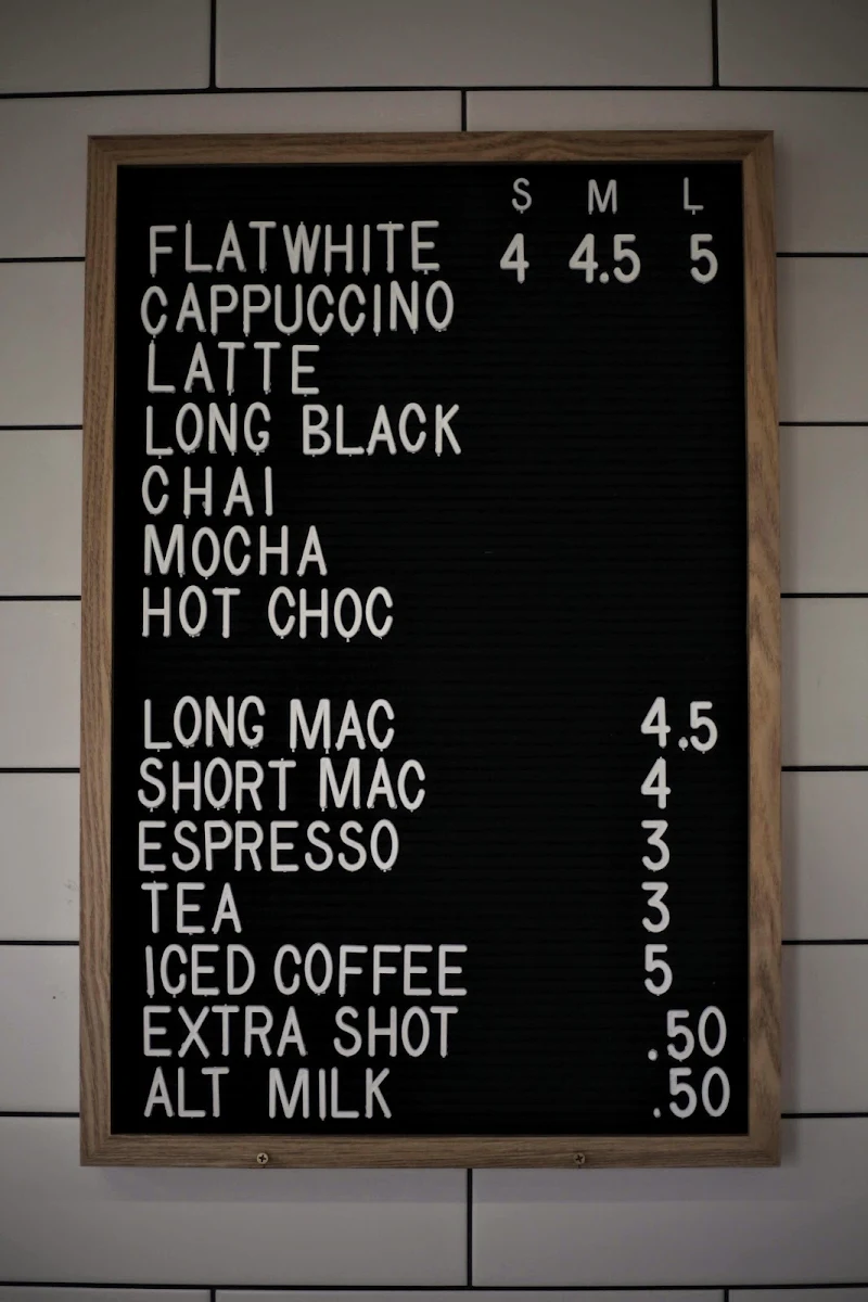 Menu, Tinsmith Garage