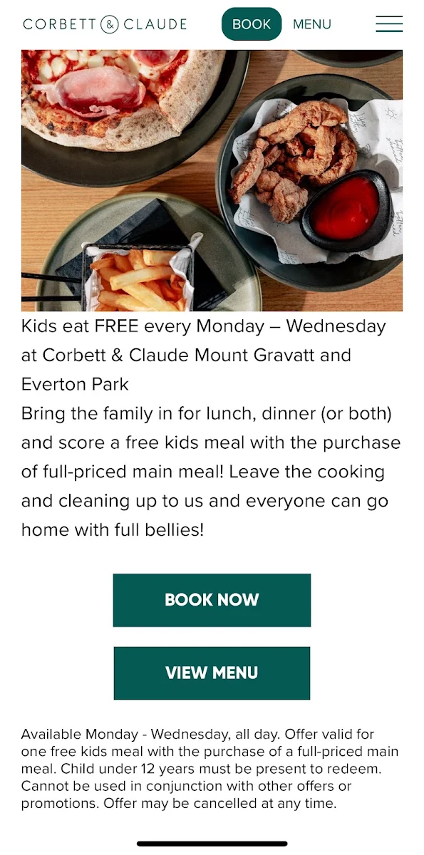 Menu, Corbett & Claude