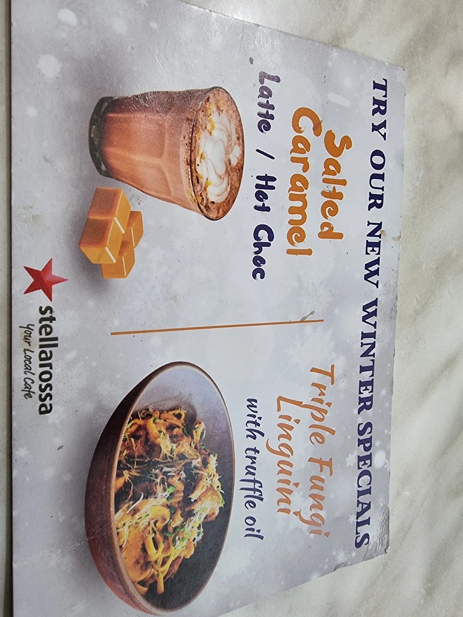 Menu, Stellarossa Mt Pleasant