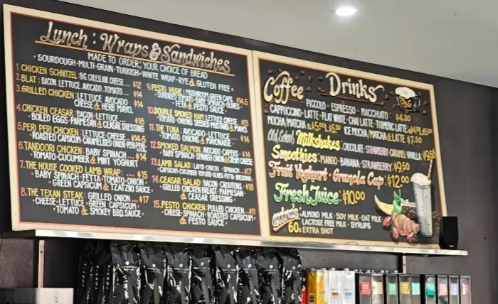 Menu, Black Gold Espresso