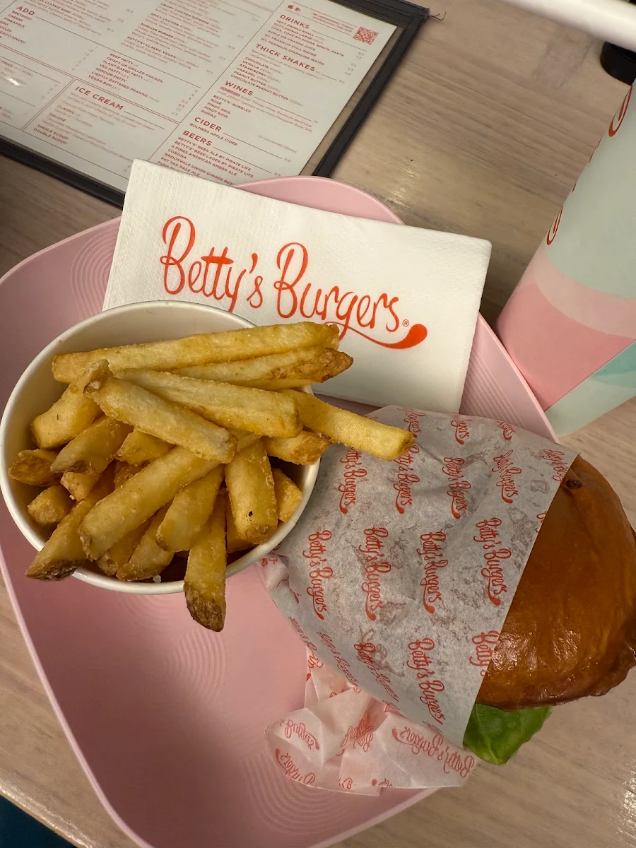 Menu, Betty's Burgers
