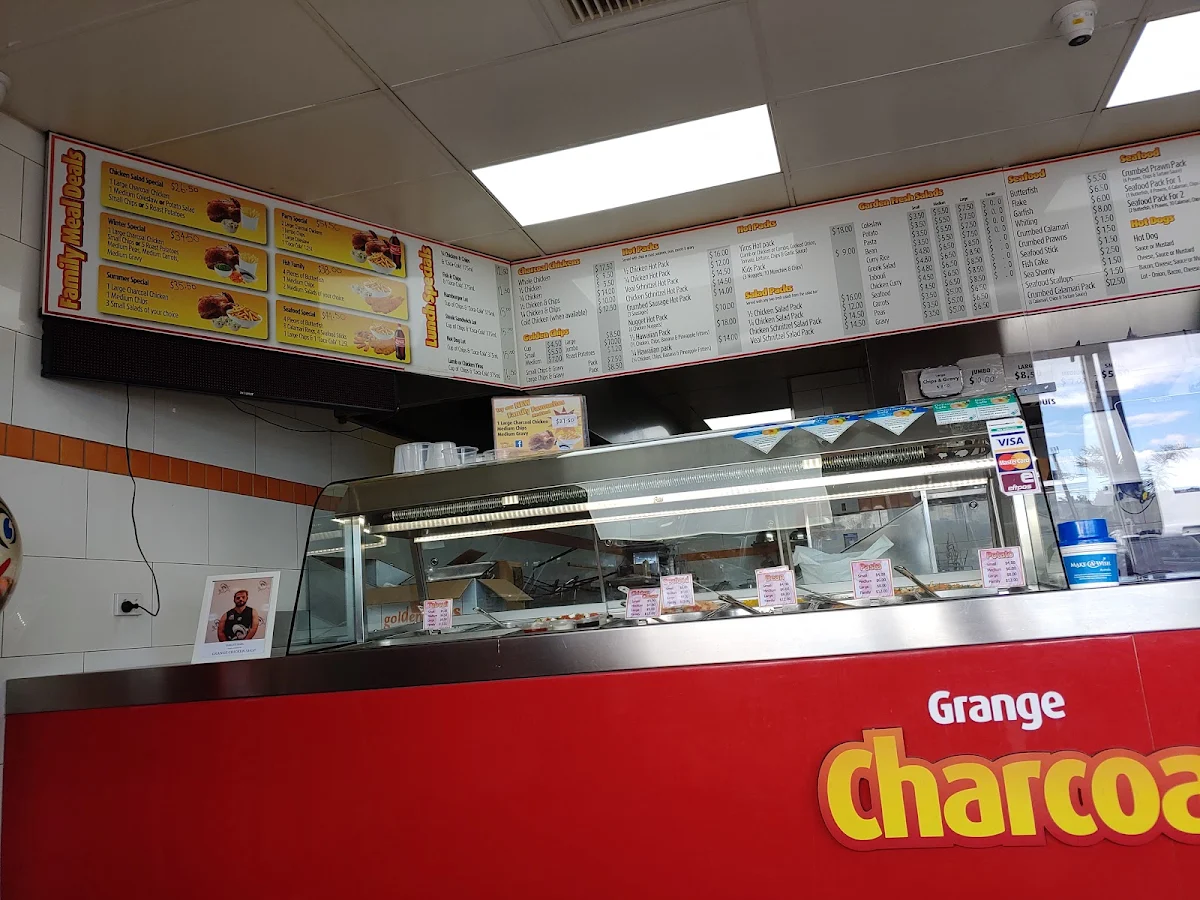 Menu, Grange Chicken & Seafood
