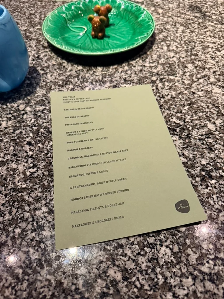 Menu, Attica