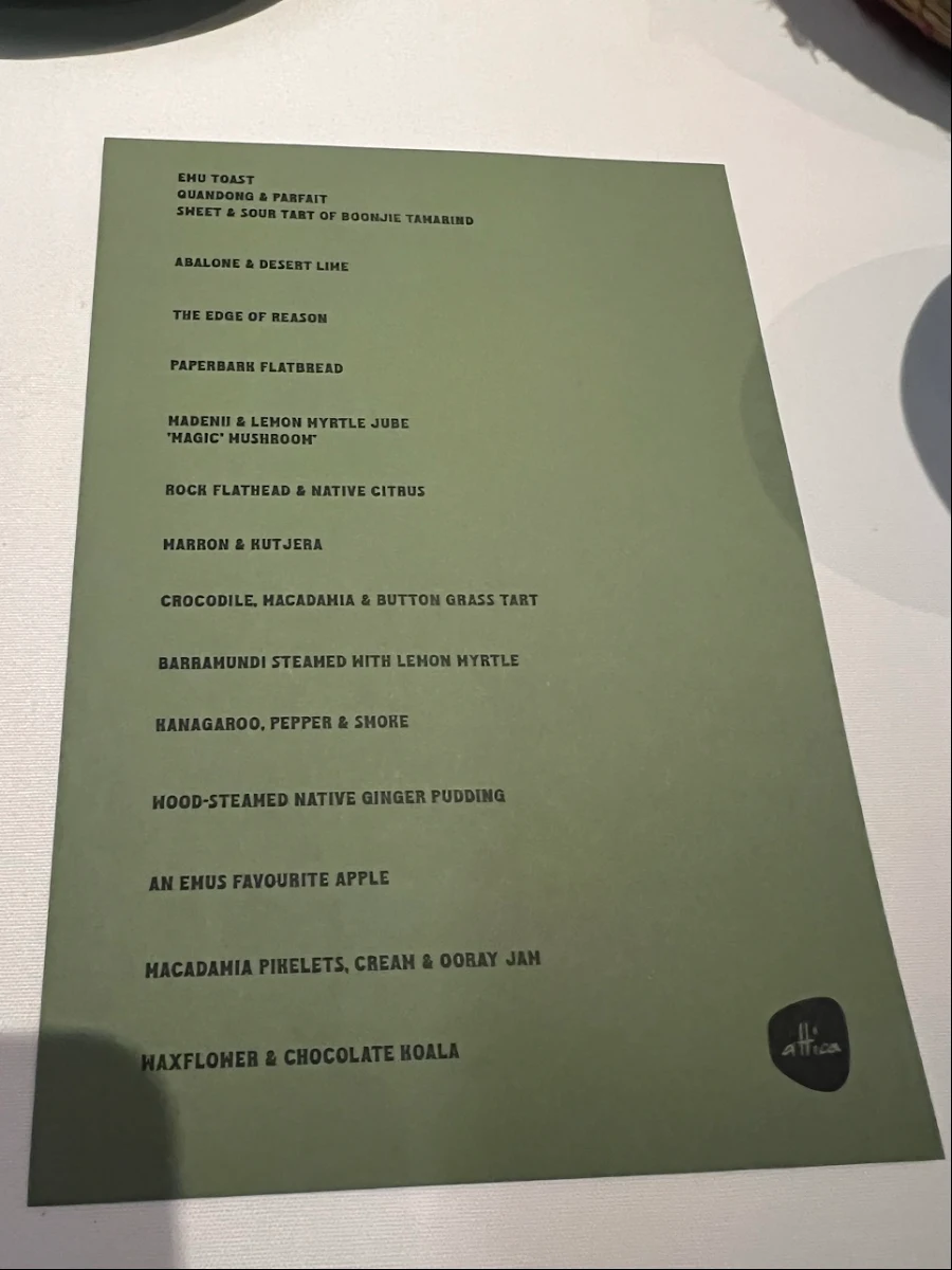 Menu, Attica