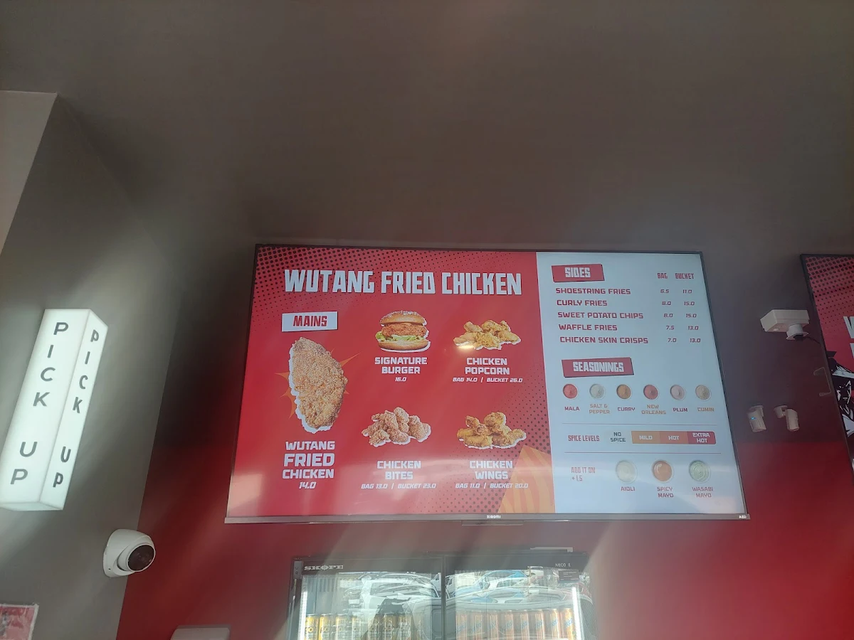 Menu, Wutang Fried Chicken Hillarys
