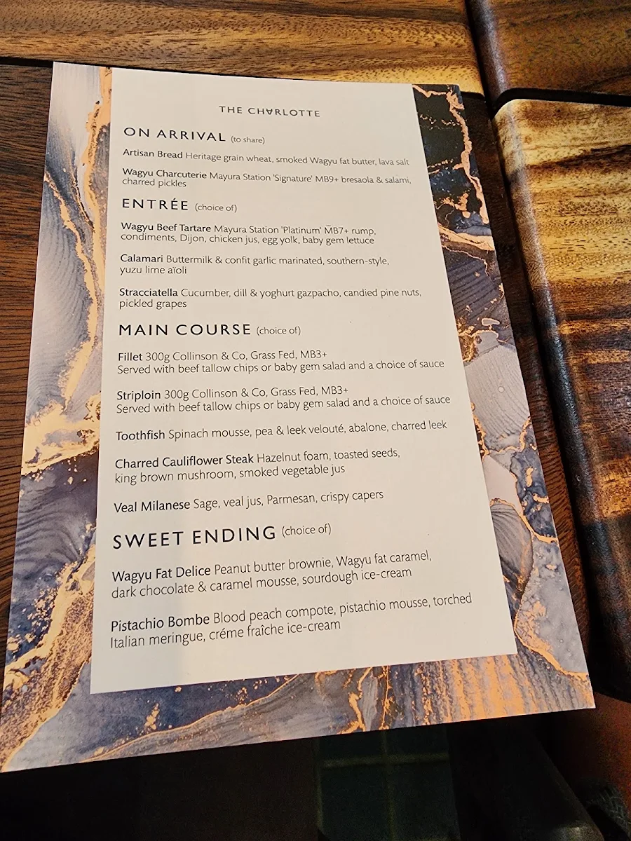 Menu, 6HEAD Sydney