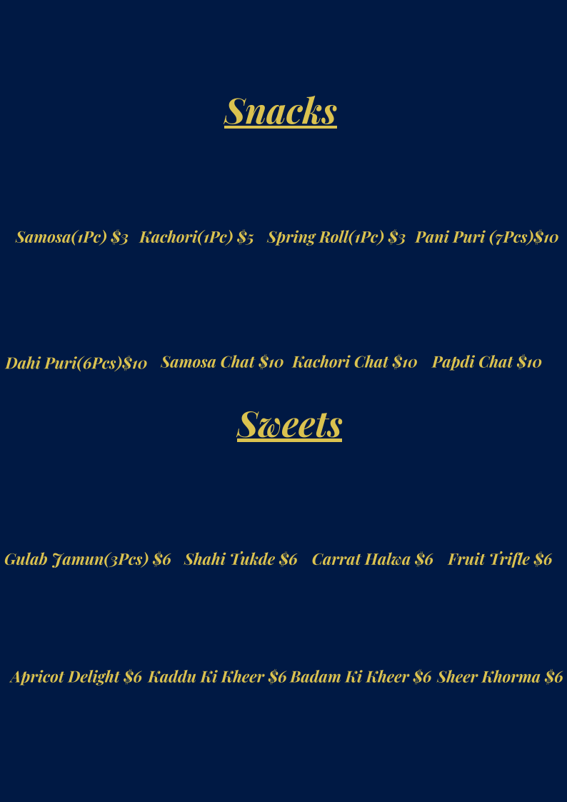 Menu, Sufra Mandi Restaurant & Banquet Hall