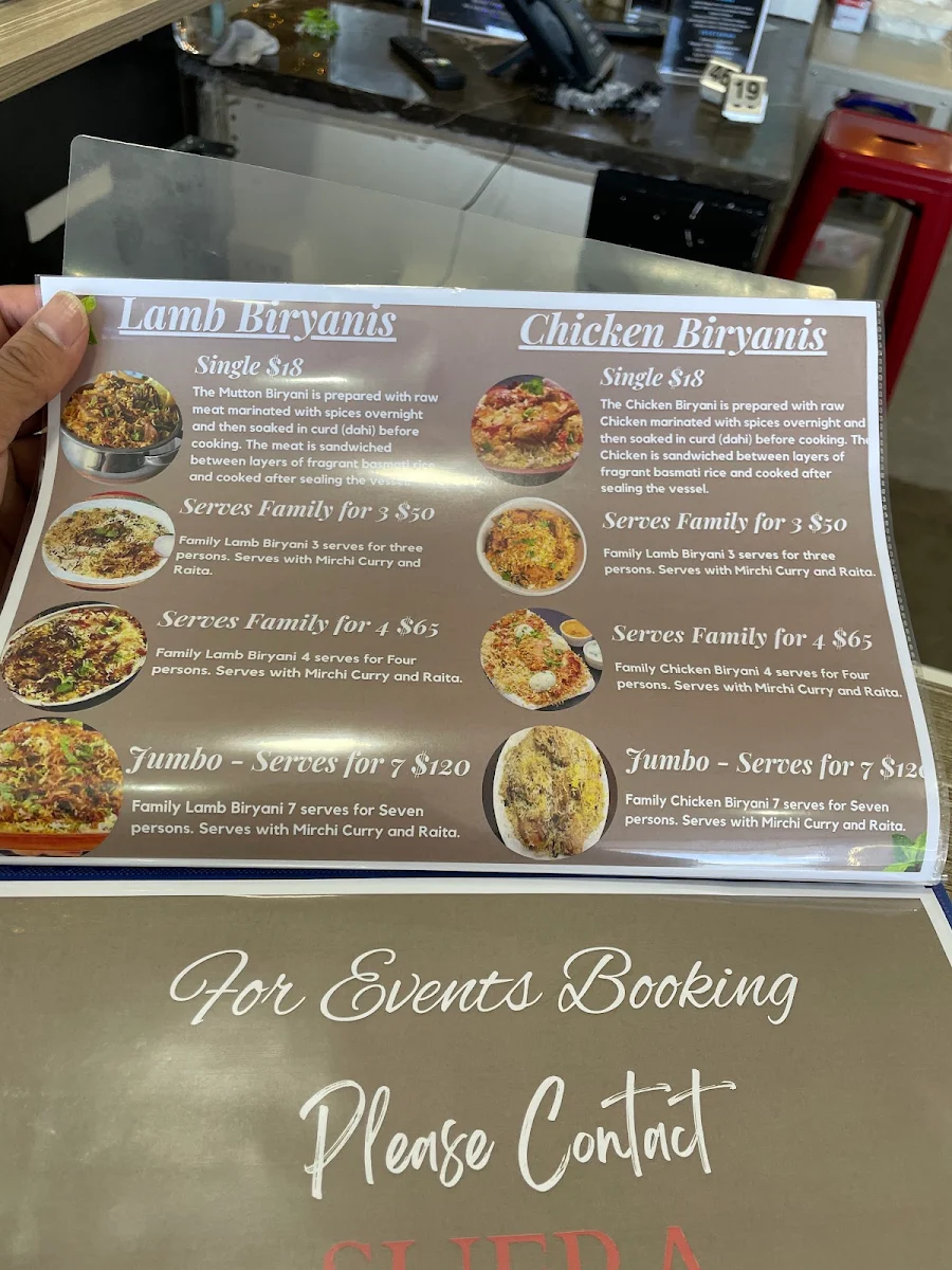 Menu, Sufra Mandi Restaurant & Banquet Hall