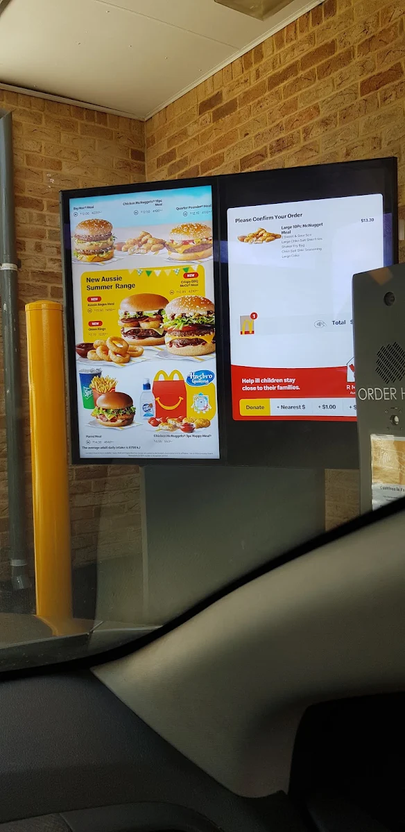 Menu, McDonald's Woodbridge