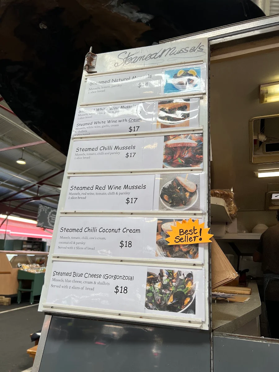 Menu, The Mussel Pot