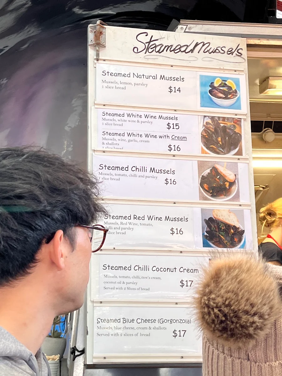 Menu, The Mussel Pot