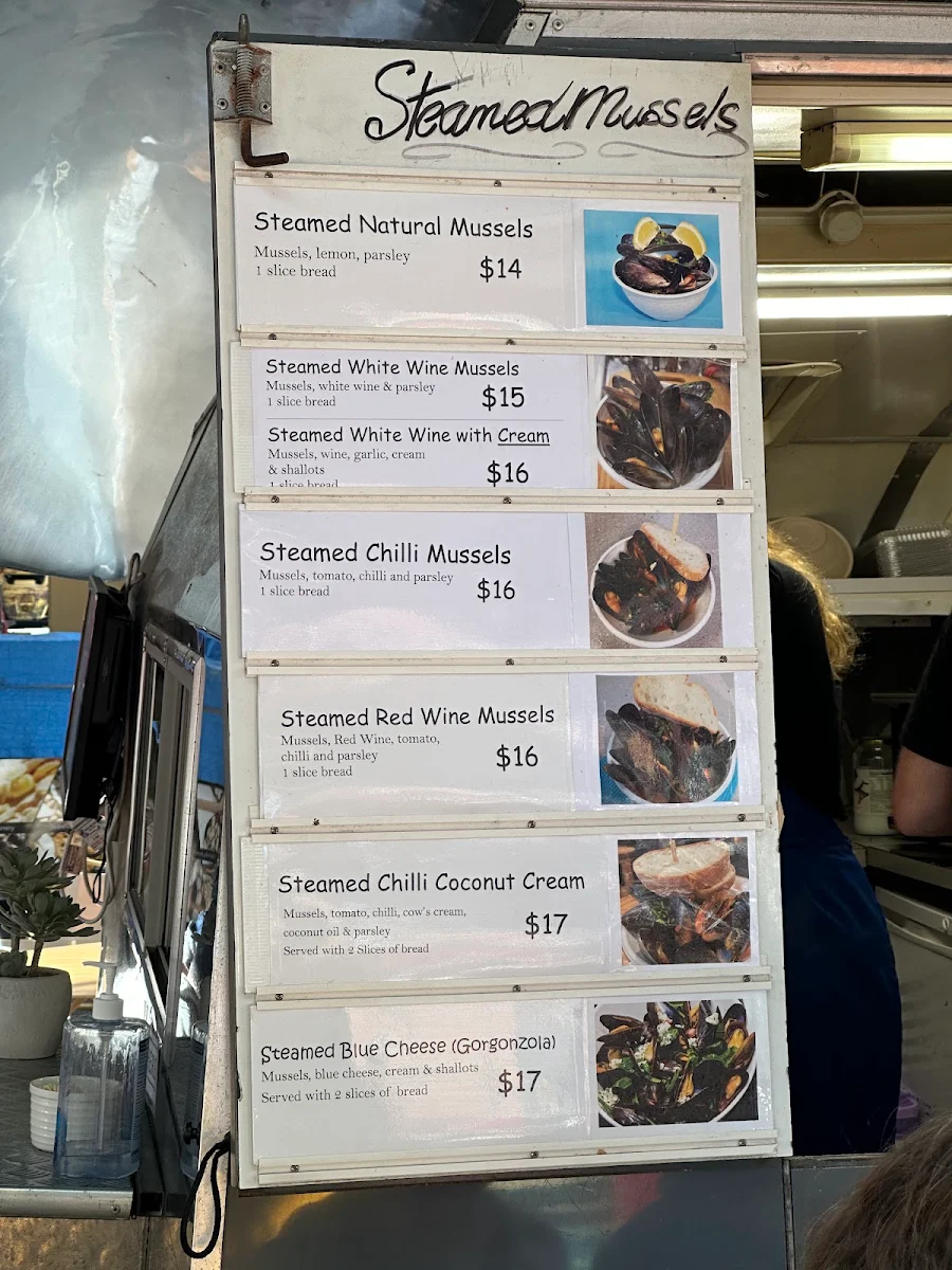Menu, The Mussel Pot