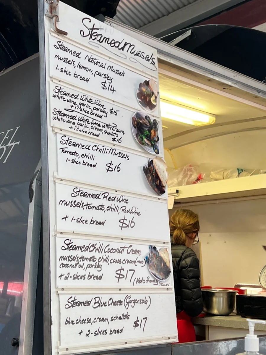 Menu, The Mussel Pot