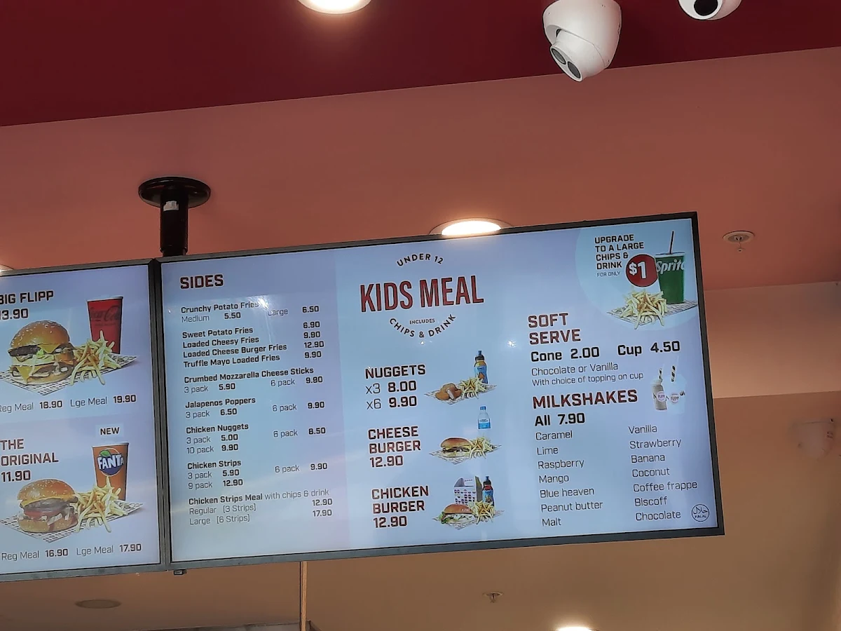 Menu, Flipp Burgers | Box Hill